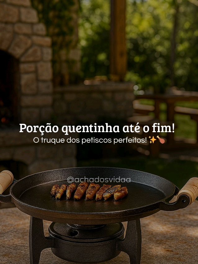 Essa chapa bifeteira com réchaud a álcool é o truque pra porções e carnes sempre quentinhas no churrasco! Bora elevar o nível do seu petisco? 🍖🔥 ✅ com3nt4 “chapa bifeteira” pra receber o l!nk ✨ 📌 Me segue pra mais achados top! chapa bifeteira, réchaud, churrasco #chapabifeteira #churrascoemcasa #dicasdegrelha #petiscodebar #achadododia #vidagourmet