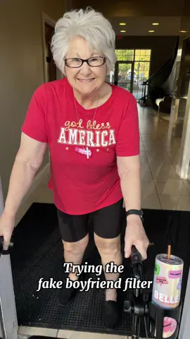 Gram would definitely be saying.. God 🗣️BLESS 🗣️America🗣️if he walked up behind her 😂😂 #CapCut #trend #boyfriend 