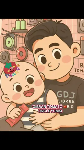 gibran tomato 🍅 & uncle @Ammar Qayyum ✨#gibran #babygibran #babytomato #tongkayucafe #foryoupage 