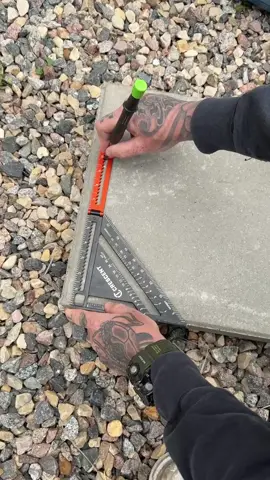 Perfect saw for cutting pavers • This is the New Bosch 9” cutoff saw with a 3.3” cutting depth • Using the @crescent_tool EX6 to make my line, it’s a 2in1 square extending from 6-12”  @Bosch Power Tools  @Crescent Tools  . . . #tools #construction #bosch #boschtools #concrete #yard #landscape