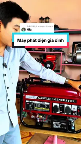 Trả lời @Nâu Cá máy phát điện gia đình dùng máy lạnh điều hoà, công suất tải 3.5kW. Máy xăng ga tự động. Điện áp 220V #mayphatdien #mayphatdiengiadinh #maynongnghiep #xuhuong 