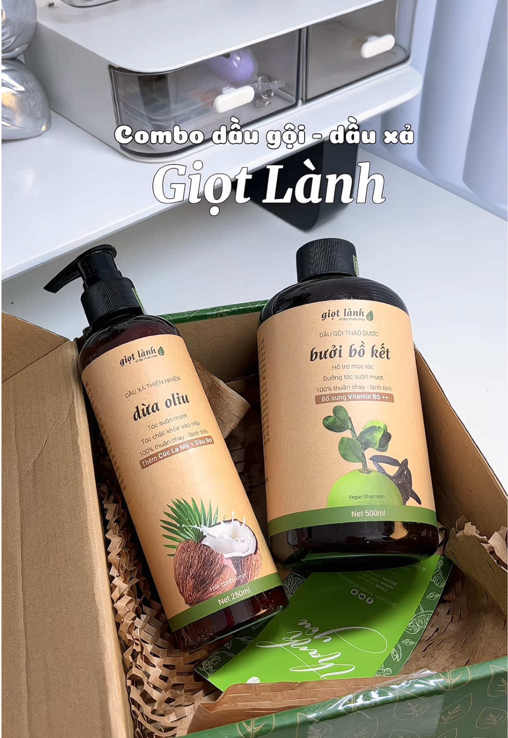 Combo gội xả bồ kết chị Hà Linh khen nè #combodaugoixa #daugoiboket #giotlanh #giotlanhvietnam #unboxing #review #xuhuong 