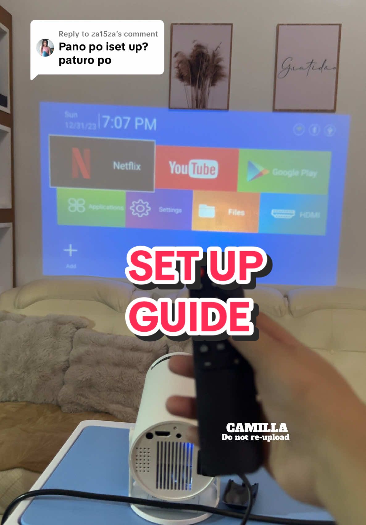Replying to @za15za here on How to set-up the HY300 Smart Projector step by step tutorial #MiniProjector #HY300 #ProjectorSetUp #cinemaathome #portableprojector #HowtoSetUp #HY300projector 