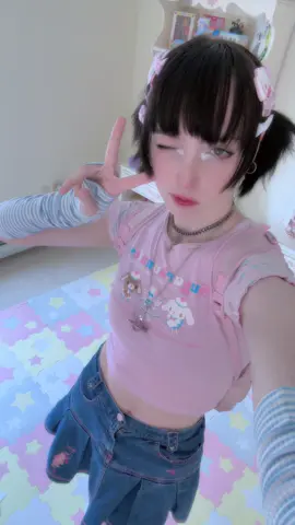 Nya nya🐈‍⬛  . . . #fypシ shirt is #sugarbunnies skirt is #mezzopiano #cuteroom #cutecore🎀🦴🍮🐾 #cutefashion #kawaii #jfashion #lipsync #ano #nyaarigato 
