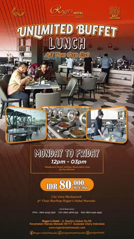 Unlimited Buffet Lunch RHM #rogersrestoandbar  #BisnisLunch #Makansepuasnya