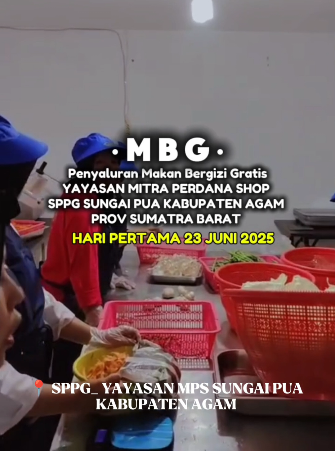 Penyaluran makan bergizi gratis SPPG yayasan mitra perdana shop sungai pua kabupaten Agam. HARI PERTAMA 23 JUNI 2024 #fyp #sppgratis #mbg #sppgbgnsungaipua 