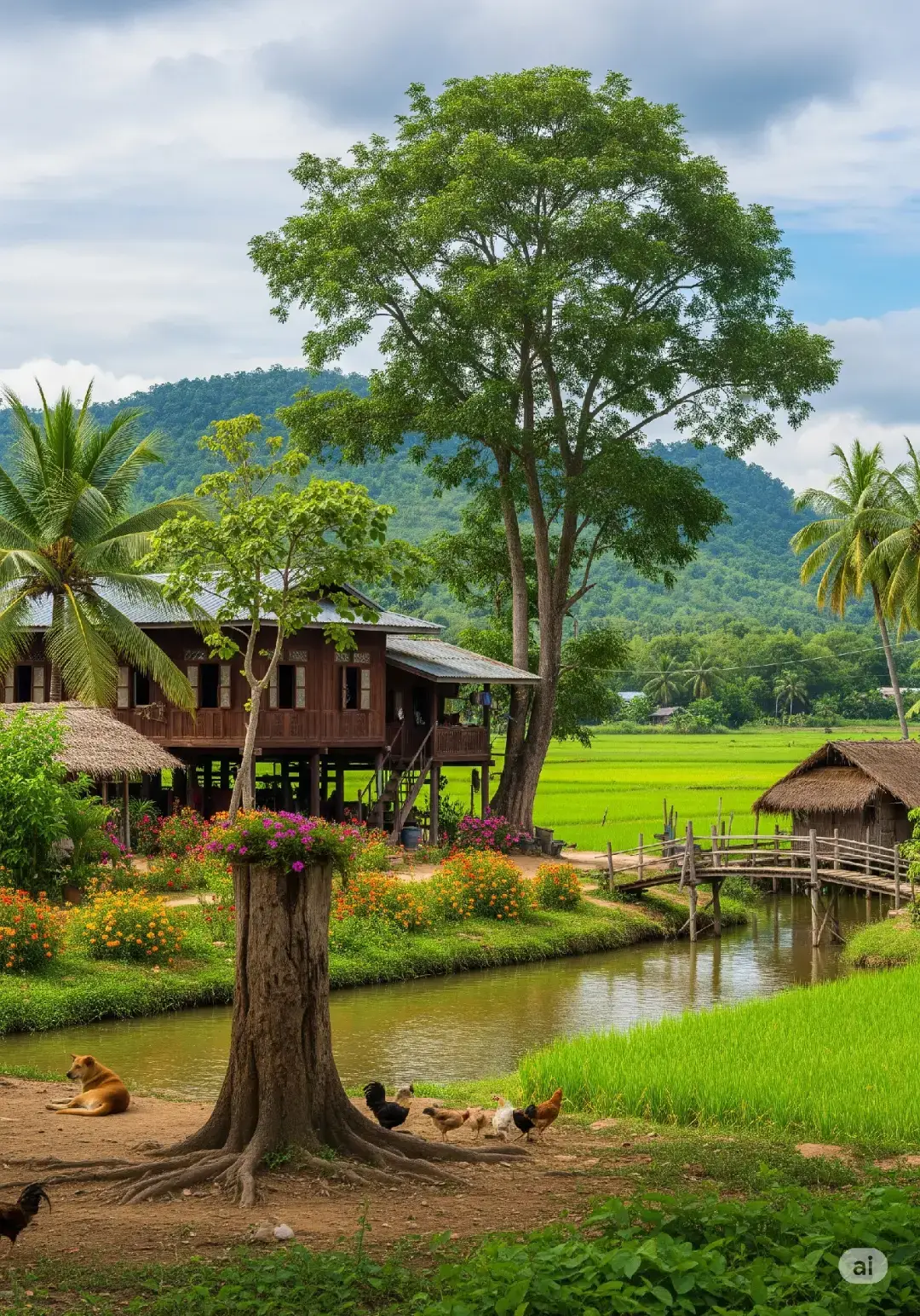 #simplelife #simplehouse #peacelife #beautifullife #myanmarvillage 