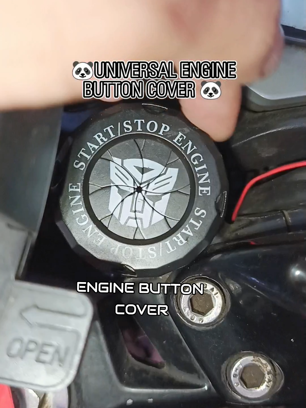 TAKIMOTO UNIVERSAL ENGINE START BUTTON #motorcycle #takimoto #enginestartcover #enginestartstopcover #formotorcycle 