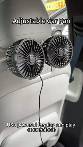 Adjustable Car Fan#vehiclefan #doubleheadsfana #carfan #carfans #fansforvehicle #fansforsummer #summerheat #backseatcarfan #carfansforkids #dualheadcarfan #dualheadcarfans #coolingfan #electricfan  