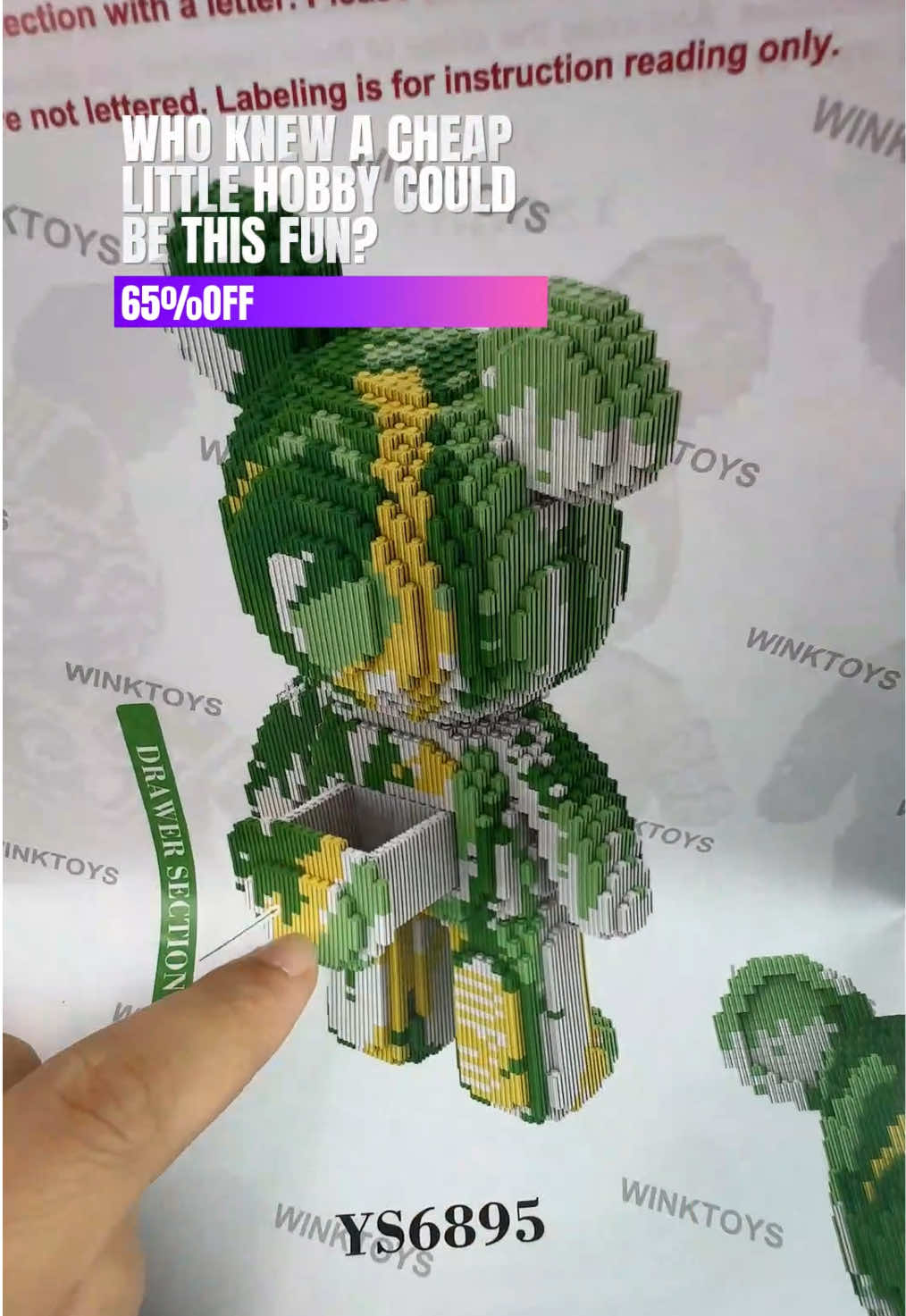 If you think a 1500 piece puzzle is hard.just wait till you meet this monster #buildingblocks #gift #winktoys #DIY #tiktokshop #toys #homebodylife #bear #fyp #tiktokshopsummerturnup 