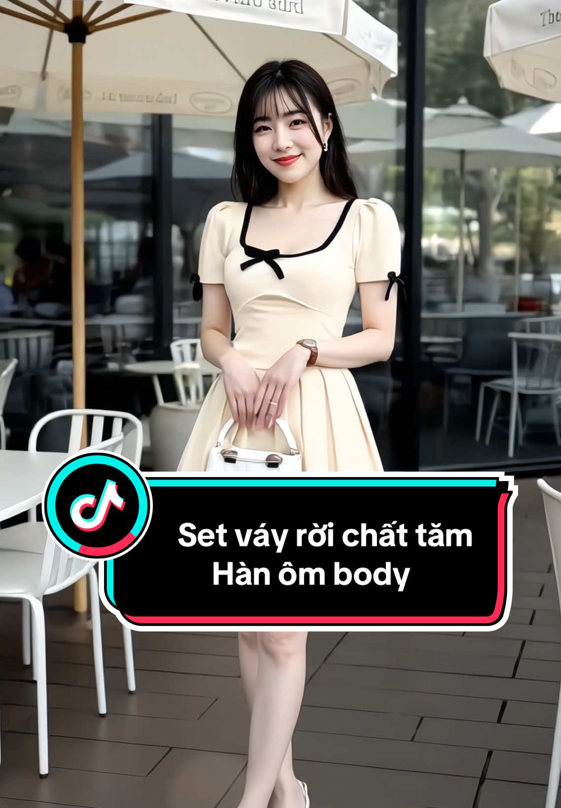 Set Váy Rời Chất Tăm Hàn Áo Cổ Chữ U Dáng Ôm Body Nơ Nổi Mix Chân Váy Xòe Xếp Ly Cạp Chun Có Bảo Hộ #setdoxinh #outfit #goclamdep #macdepmoingay #hoahoashop29 