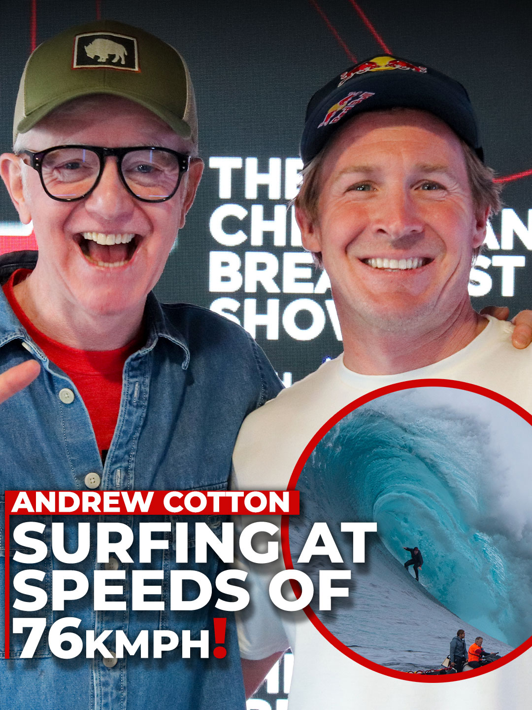 One mistake when surfing at 76kmph could spell disaster 🌊🏄 #andrewcotton #100footwave #chrisevans #chrisevansbreakfastshow #surfing #surf #virginradiouk