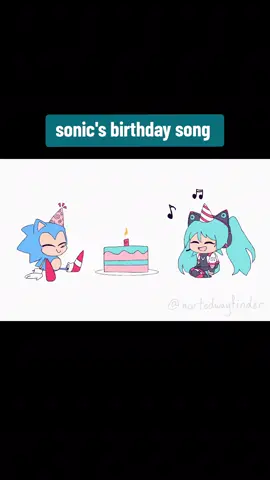 Hatsune Miku here to celebrate her cousin's birthday 🎂 #sonicracingcrossworlds #sonicthehedgehog #hatsunemiku #sonicfanart #animation #fyp #sonictiktok 