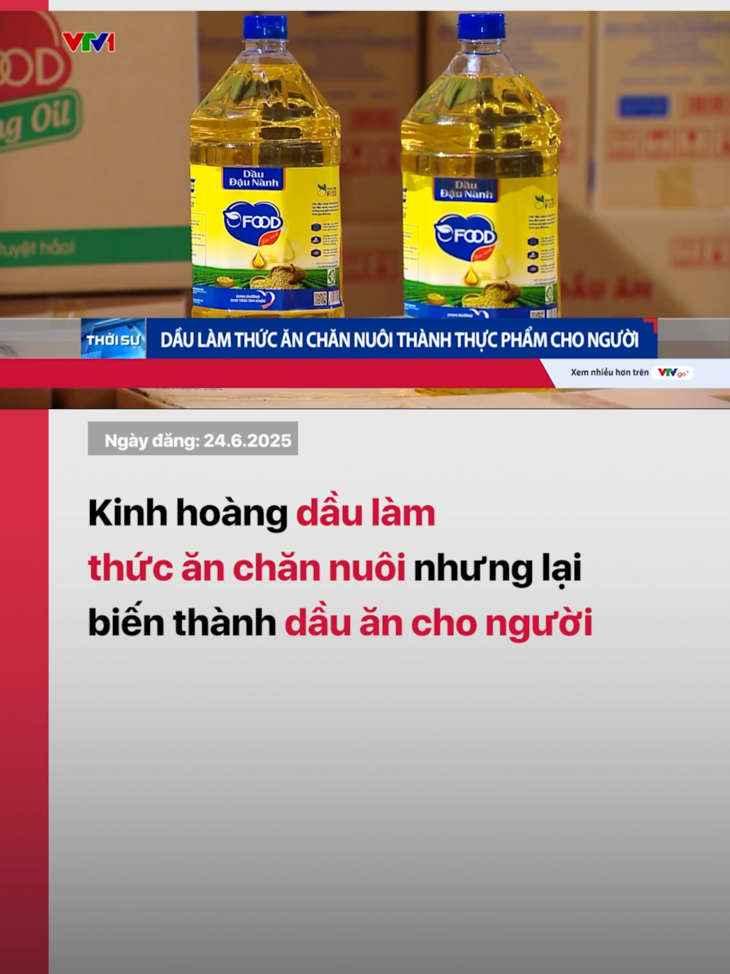 Điều không thể tin nổi nhưng lại là sự thật. Nơi tiêu thụ chính được các đối tượng nhắm đến là những bếp ăn tập thể, nhà hàng quán xá, kể cả những làng nghề chế biến bánh kẹo, đồ ăn vặt cho trẻ em... #vtv24 #vtvdigital #tiktoknews #thucphamban #dauangia