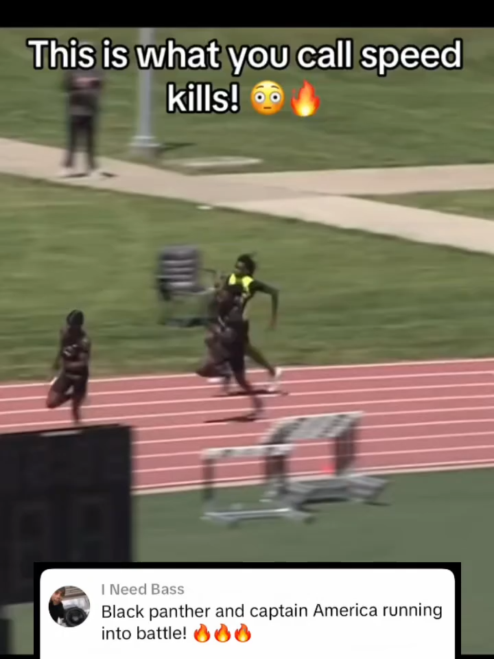 Competition ALWAYS breeds success. 😤 #fyp #viral #highschoolsports #highschool #trackandfield #Running #speed #marvel  ( Via oksmitty23 / IG )