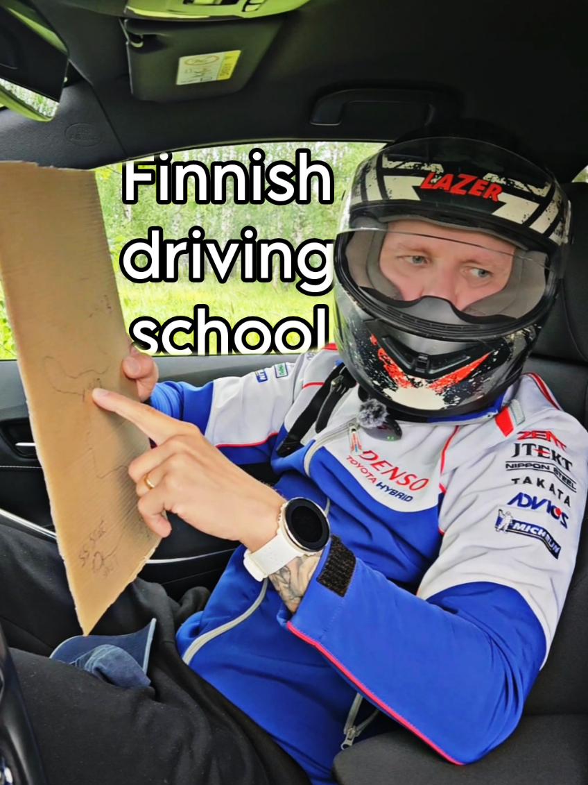 Finnish driving school hits different. #finland #Suomi #rally #kallerovanperä #ToyotaGazooRacing #motorsports #autokoulu  #sectorallyfinland  #martykaine 