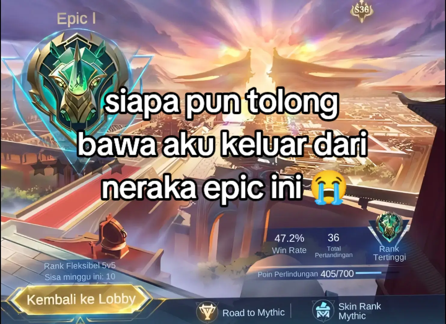 pliss bntu bot ini keluar dr epic😭 #fyppppppppppppppppppppppp $#stfdlahspri #MLBB #mlbb #epic #getoutofhell #helpme  #fyppppppppppppppppppppppppppppppppppp 
