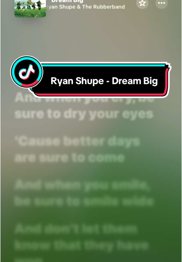 Ryan Shupe - Dream Big #foryoupage #musiclyrics #lyrics_songs #fyp #fypシ゚ 