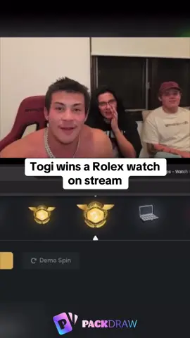 Togi wins a Rolex watch on stream #Togi #kickstreaming 