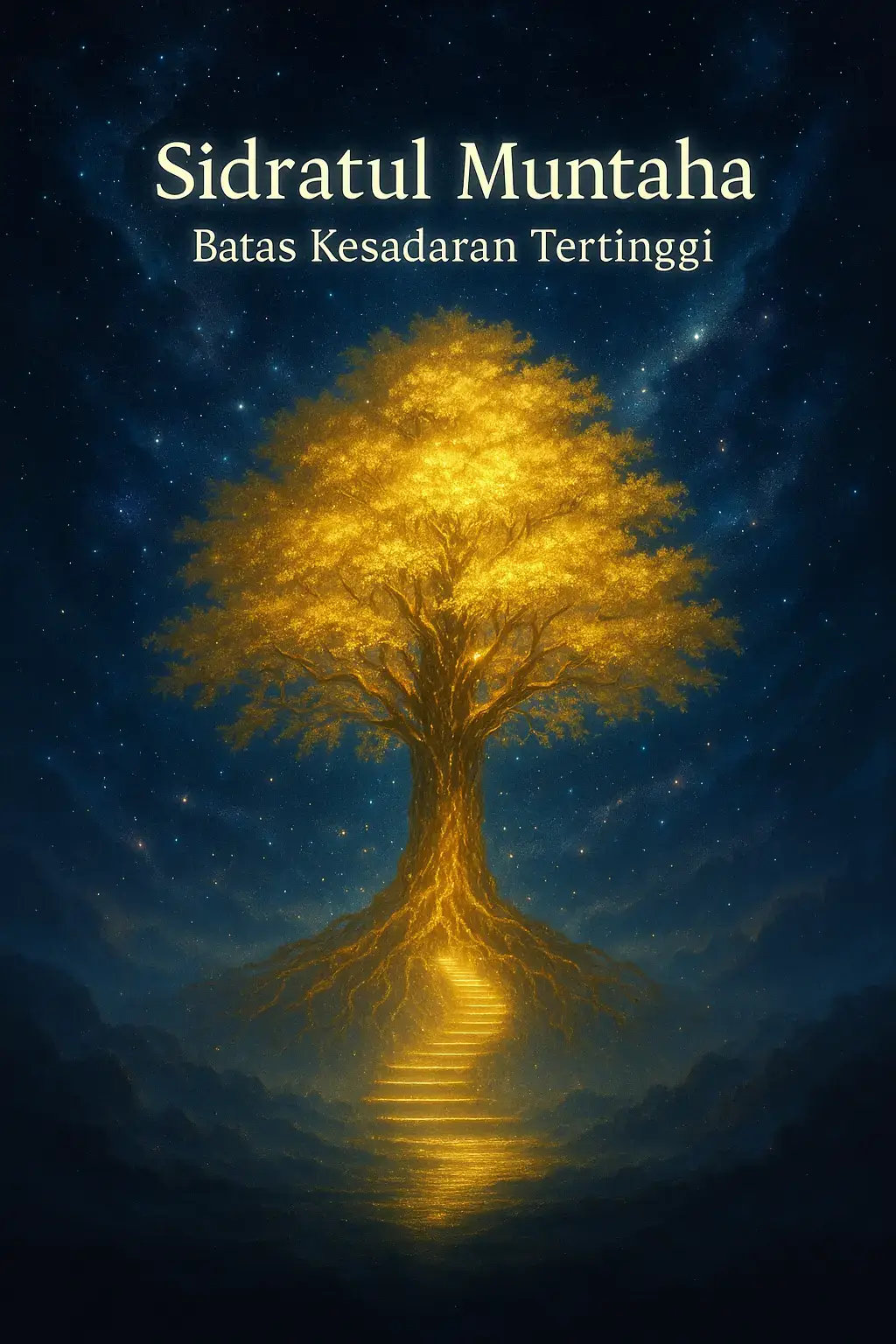 Di ujung dari segala perjalanan ruhani,   di batas antara langit dan yang lebih tinggi darinya, terhampar sebuah pohon agung:   **Sidratul Muntaha (سِدْرَةُ الْمُنْتَهَىٰ)** —   Pohon yang menandai akhir ilmu makhluk. Bahkan para malaikat tak berani melangkah lebih jauh kecuali satu insan: **Rasulullah ﷺ**,   yang menembusnya dalam Isra’ dan Mi’raj,   menuju Hadirat Allah yang tak terjangkau nalar. Tempat itu bukan ruang biasa.   Ia adalah simbol batas antara makhluk dan al-Ḥaqq.   Tempat semua pengetahuan berhenti,   dan hanya kekosongan suci yang tersisa —   tempat fana menjadi nyata,   dan baqa' dilimpahkan. 