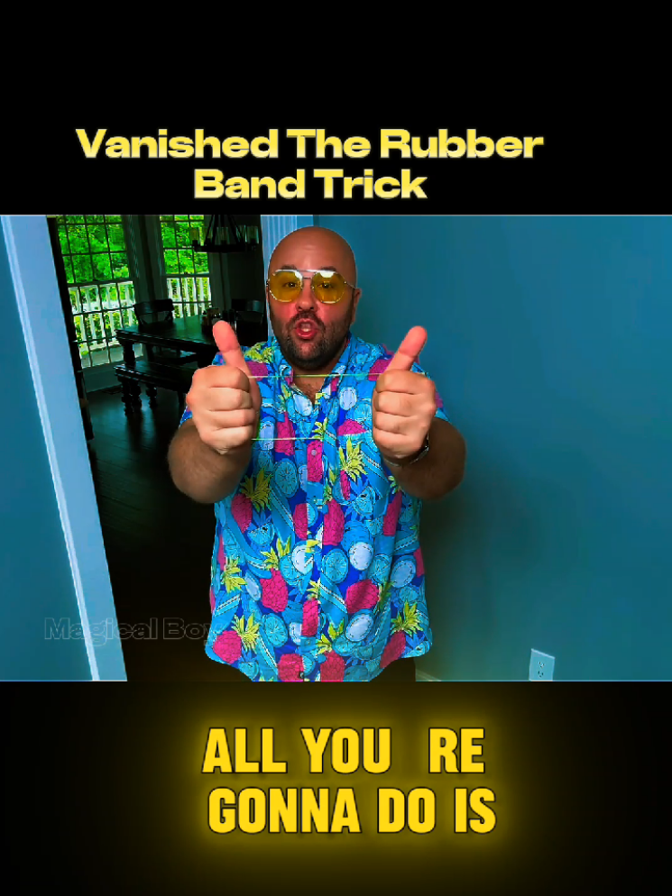 Vanishing The Rubber band Trick #vanishing #rubberband #tricks #fyp 