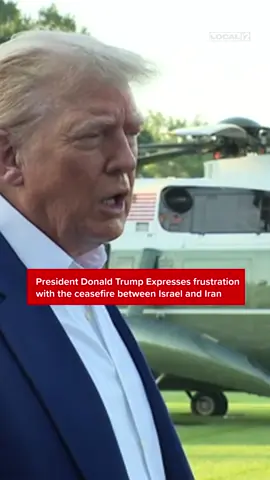 President Donald Trump dropped the f-bomb Tuesday morning as he expressed how frustrated he is with the shaky ceasefire between Israel and Iran. 