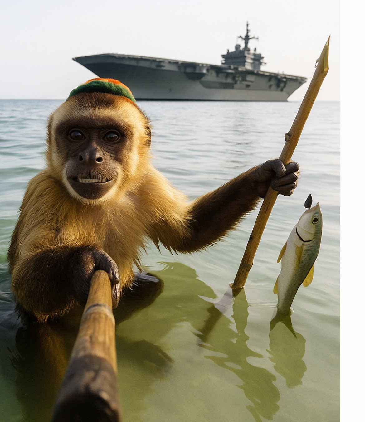 Replying to @WilliamTsherman Fishing in the Middle East… Then the Navy Pulled Up 💀#bigfootvlogs #middleeast #ai #fyp 