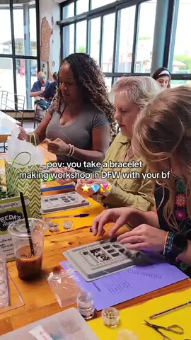 POV- you take a bracelet making workshop with your bf in DFW 📍Wire Wrapped Crystal Bangle Bracelet aking⭐👫 Make a one of a kind and personalized bracelet made from crystals and wrapped in silver, bronze or gold plated wire! ⚡  🗓️6/28 + more 📍Craft and Growler Dallas. +more.  Find event and tix on Hoamsy via bio 🎟️  Comment “Hoamsy” to be Dm’ed the info.  🎨Details: If you love bangle bracelets and *bling* this is the workshop for you. 🥰 We will wire wrap faceted crystals in silver, bronze or gold-plated wire. 💛 We will measure your wrist so your bracelet will be a perfect fit. 🎀 And you will leave the workshop with a one-of-a-kind handmade bracelet. Make a handmade bracelet and take your bracelet stack to the next level.🖌️ Tag someone to go with ✨ Follow @hoamsydallas_fortworth The app/site to find the most bespoke events in Dallas and Fort Worth handmade by locals, all in one place  #thingstodoindallas #braceletmaking #wirewrappedcrystals #bestiedate #girlsday #wirewrapping #frienddate #dallas #fortworth #thingstodo #hoamsy
