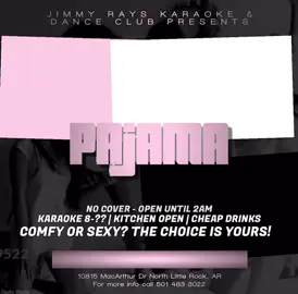 This Saturday!! #pajamaparty #arkansas #nightlife #karaokebar 
