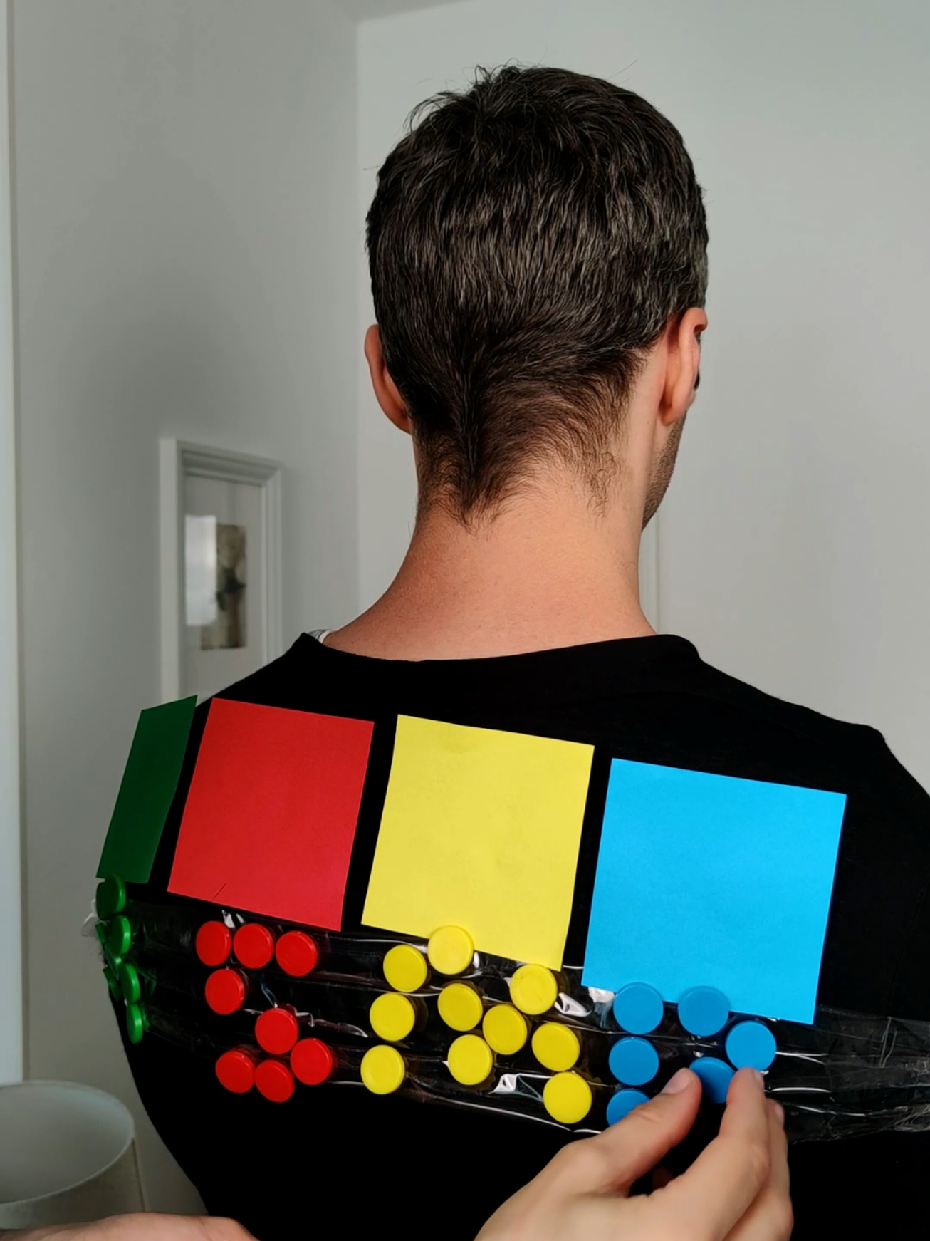 Back experiment with colored buttons and paper #asmr #asmrvideo 