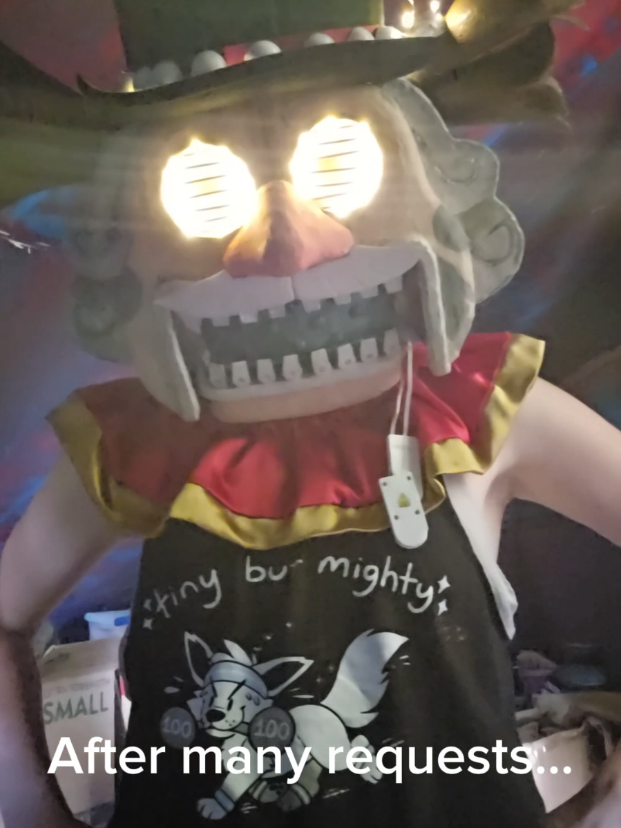... BIG TOP'S EYES FINALLY LIGHT UP!!! Once Dollie is finished (this weekend)... Big Top is next!!!!!!!!! @Andy Field  @Steel Wool Studios  #fnaf #fivenightsatfreddys #fnafsecretofthemimic #secretofthemimic #fnafsotm #sotm #themimic #fivenightsatfreddyssecretofthemimic #fnafbigtop #bigtop #secretofthemimicbigtop #fnafcosplay #cosplay #papermache