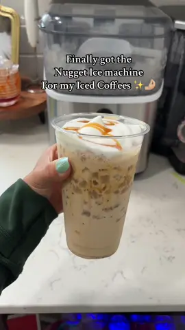 Finally got the nugget ice machine for my iced coffees🤌🏼✨☕️ #euhomyicemaker #euhomy #SuperBrandDay #euhomysuperbranday #icedcoffee #icedcoffeelover #nuggetice #cafe #cafefrio #tiktokshopsummerturnup #tiktokshopdealsforyoudays #fyp 