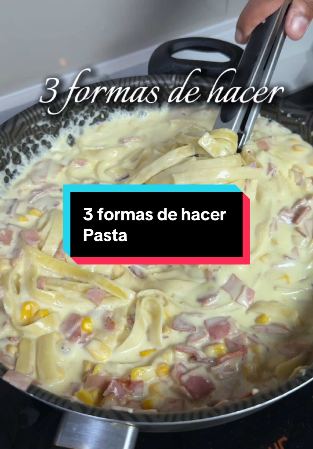 3 formas de hacer pastas en casa receta deliciosa de salsa blanca pesto y fideos salteados junto a @Don Vittorio Bolivia #bolivia🇧🇴 #recetasfaciles #recetastiktok #donvictorio #recetas #pastas #salsascaseras 