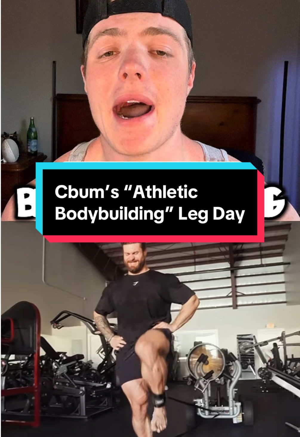 Cbum’s “Athletic” Leg Day😳 #Fitness #fyp #bodybuilding #physique #cbum #legday #athlete #gym 