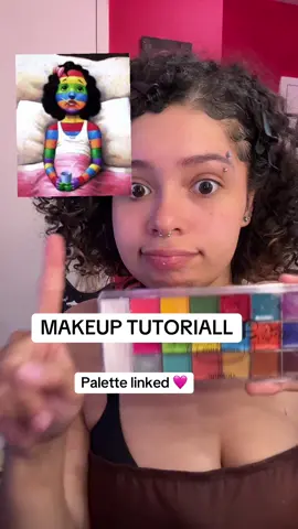 I love this palette downnnn 😩. LMK IF I SHOULD DO MORE LOOKS & TUTS 🫣 #creativemakeup #badcaseofstripes #athenafacepaint #funmakeup #fyp #greenscreensticker 