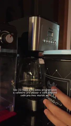 Programando o café pro marido amanhã 🤎☕️#cafeteiraprogramavel #cafeteira #fyp 