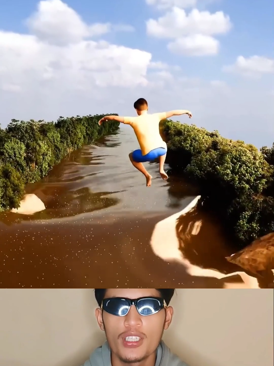 pria ini nekat lompat ke sungai berbahaya agar bisa mendapatkan like banyak di sosmed😱#storytime #3danimation #ilustration #facts #fyp 