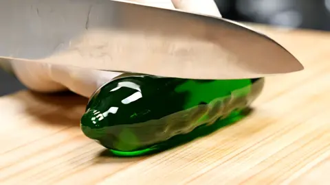 ai glass cucumber fruit cutting video 🥒 #glass #fruit #glassfruit #veo3 #ai #aigenerated #fyp #satisfying