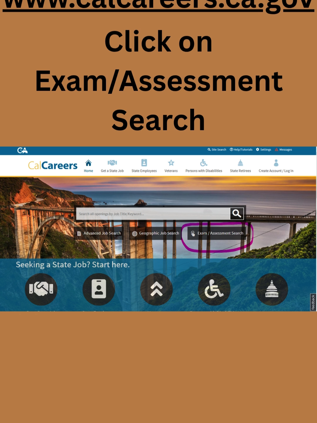 Where to Find State Exams on CalCareers  If you’re applying without taking the exam, you’re skipping the most important step. This is how you get on the list. #CaliforniaStateJobs ##CalCareersTips #SacramentoJobs