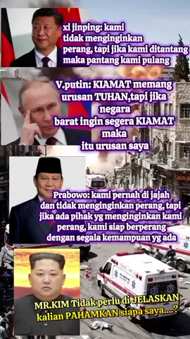 statement pemimpin negara tentang perang#xijinping🇨🇳 #vladimirputin #prabowo #kimjongun #freepalestina 