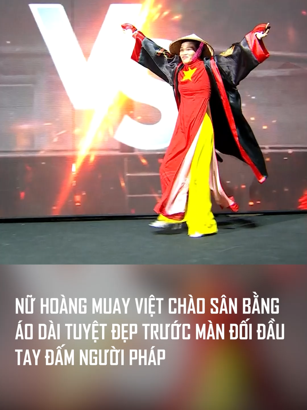 Màn chào sân bằng áo dài cực chất của nữ hoàng Muay Việt Nam khi đối đầu với tay đấm Pháp #mma #VTVcab #OnSports #MMALion