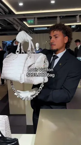 Would you carry a bag worth a Lambo?🐊 LV unveils a $235,000 handbag crafted from real crocodile leather, with a silver chain adorned in precious stones. @Louis Vuitton  #LouisVuitton #louisvuittonbag #louisvuittonlover #luxurybags #bags #luxuryfashion #handbag 