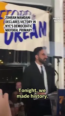 Zohran Mamdani declared victory in New York City’s Democratic mayoral primary Tuesday night after Andrew Cuomo conceded the race as the young, progressive upstart built a substantial lead over the former governor. #zohranmamdani #nyc #primary #politics