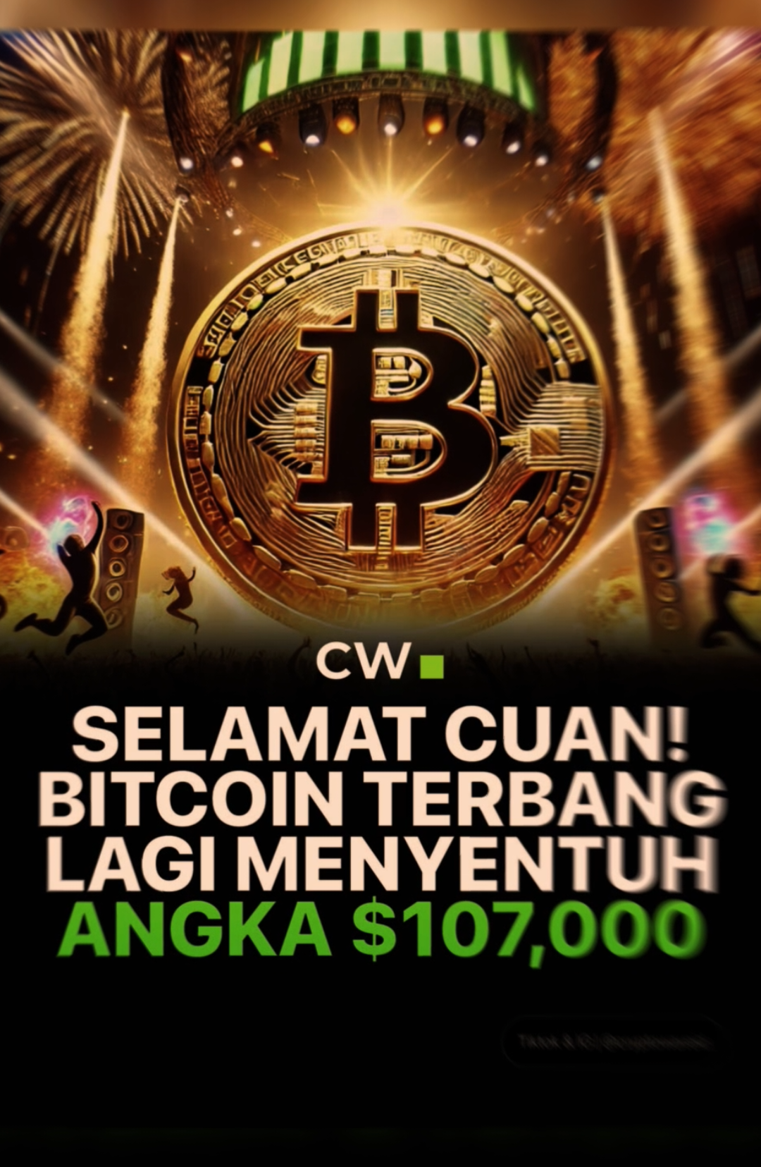 bitcoin terbang lagi nih  🥳🚀 #cryptowave #viral #foryou 