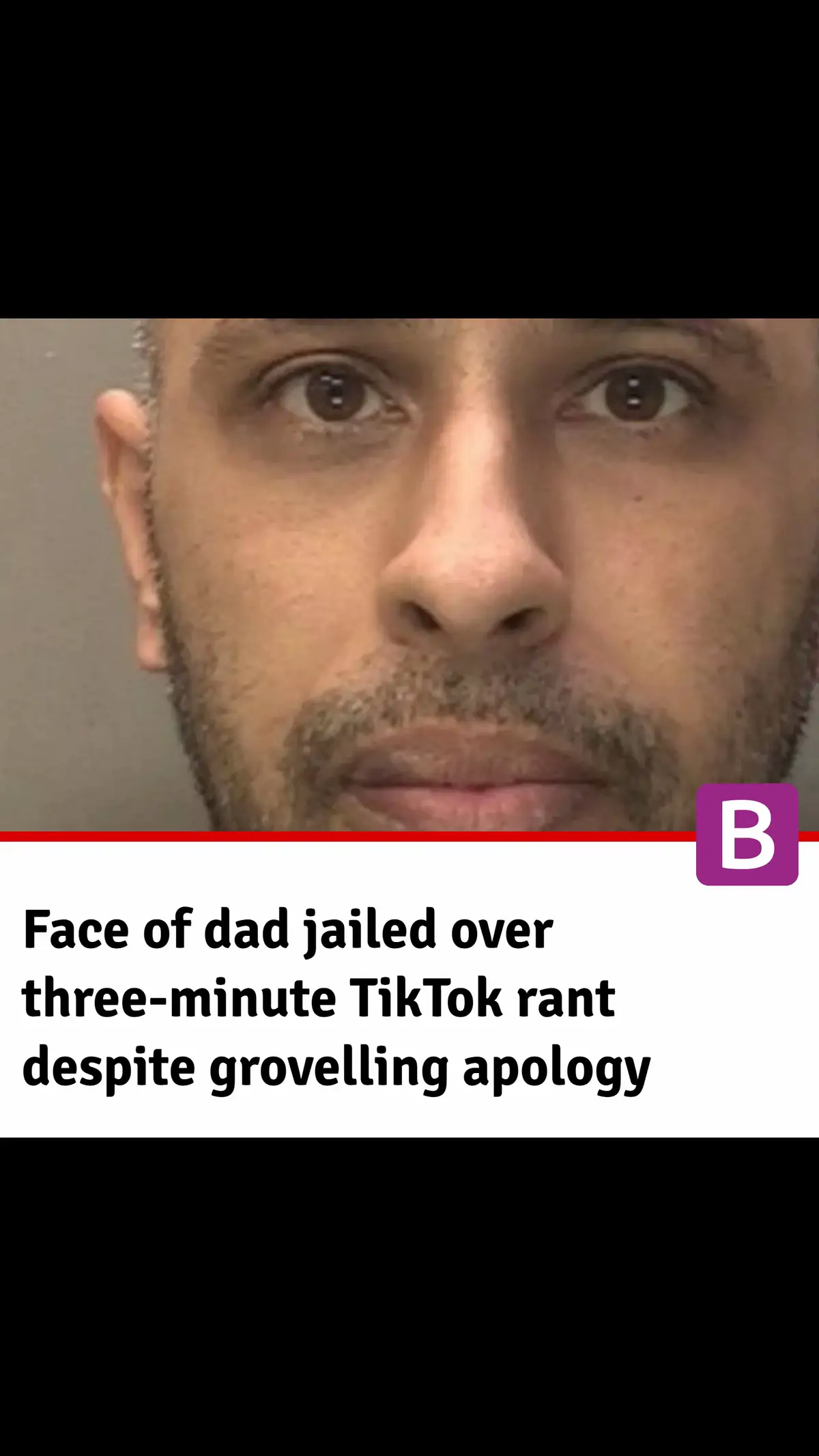 This is the first picture of a dad who was jailed over a three-minute long TikTok rant. #tiktok #fyp #foryoupagе 