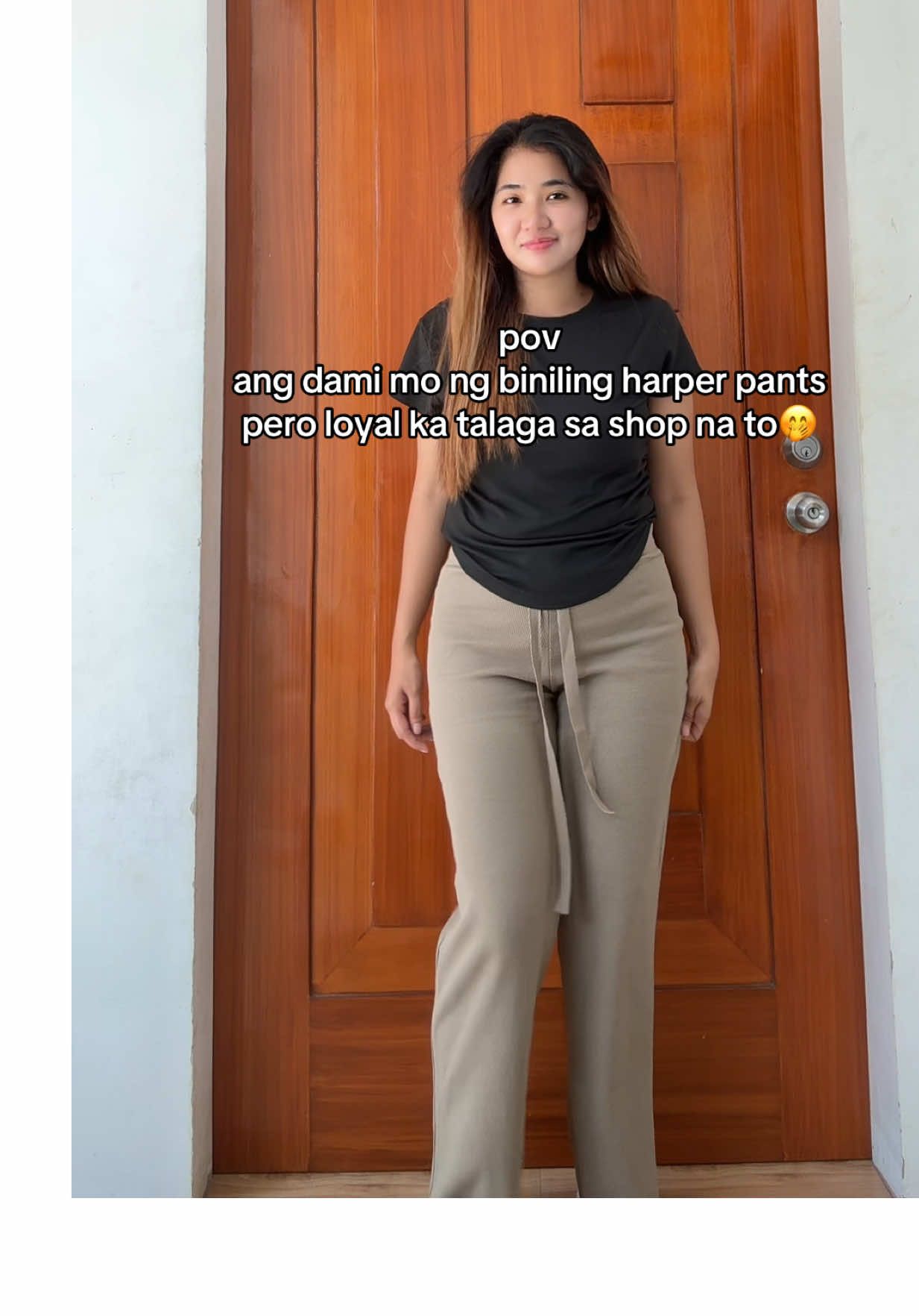 Ganda kasi ng tela, stretchable din tapos ang mura pa super sulit! #harperpants #harper #pantsforwomen #knittedpants #cottonknittedpants 