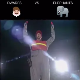 Dwarfs racing Elephant  #dwarfs #race #elephant #nature #gamble #breathtaking #close #crazy #🤡 