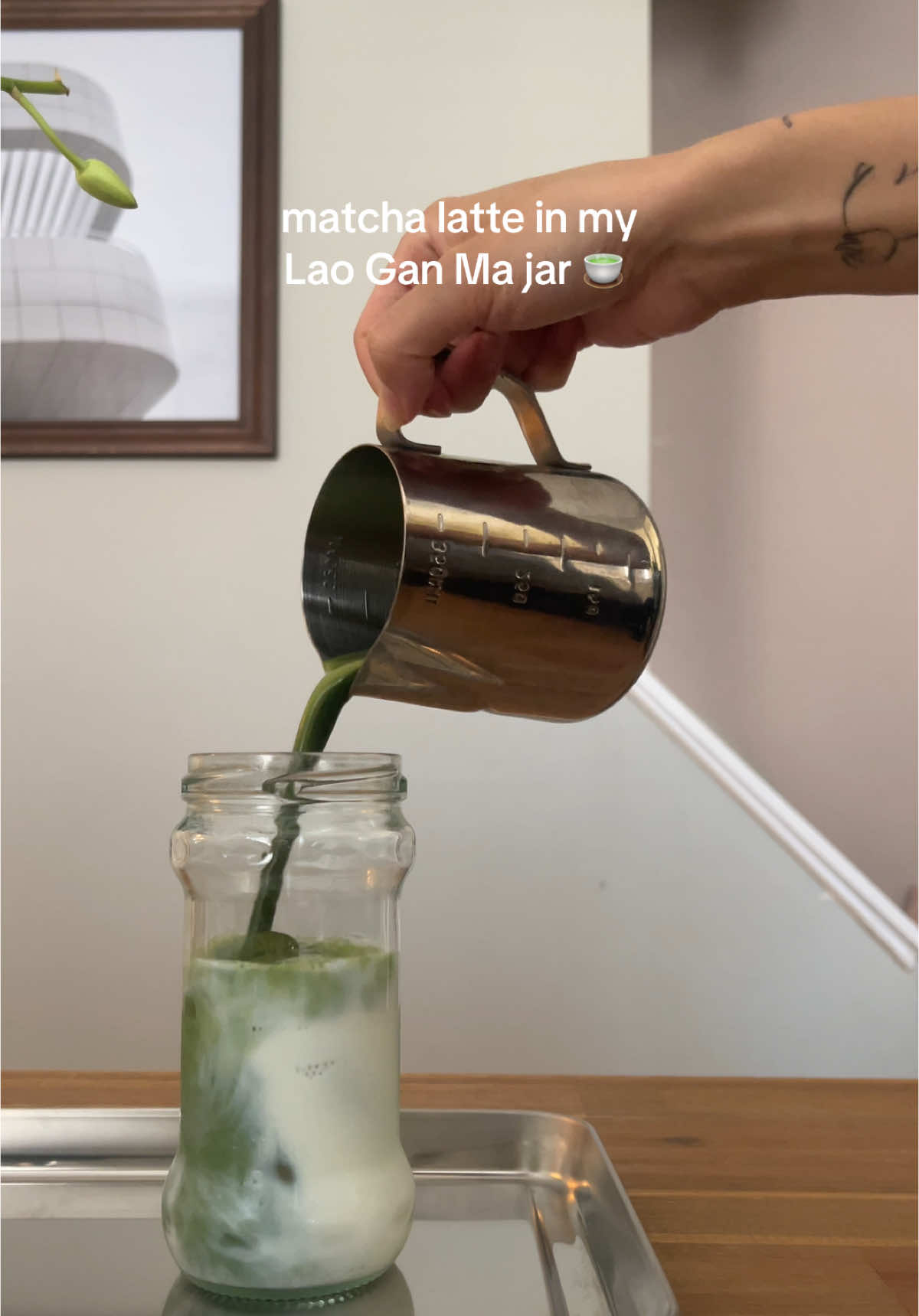 Perfect size for a little matcha to go 🤭 #matcha #matchalatte #matchatok 