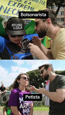 Nas ruas tive a oportunidade de conversar com pessoas de diferentes ideologias sobre os mesmos temas, nesse caso conversei com com a Ruth que estava se manifestando no ato pela Anistia e também conversei com a Viviane no ato dos trabalhadores, foi enriquecedor conversar com cada uma, agradeço a disponibilidade e disposição🙏🏼 #bolsonaro #lula #política 