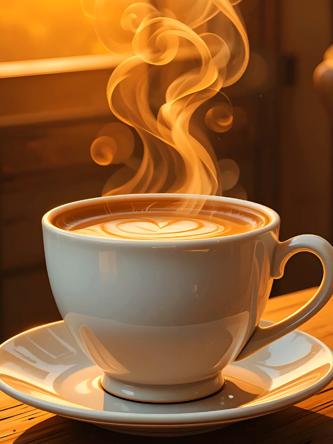 Savoring the warmth of a perfect cup of coffee as the sun rises #CoffeeLovers #MorningVibes #LatteArt #SunriseMoments #Cozy